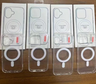 [해외] W1아이폰16케이스 포장 상자가있는 iPhonePro Max 용 마그네틱 클리어투명 아크릴 충