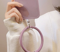 휴대폰 실리콘 링 스트랩 손목 링스트랩 스마트폰 분실 도난방지 핸드폰 줄